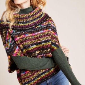 Anthropologie Piera Knit Turtleneck Poncho Sweater